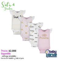 Set x 4 Bodies M/S Princesas
