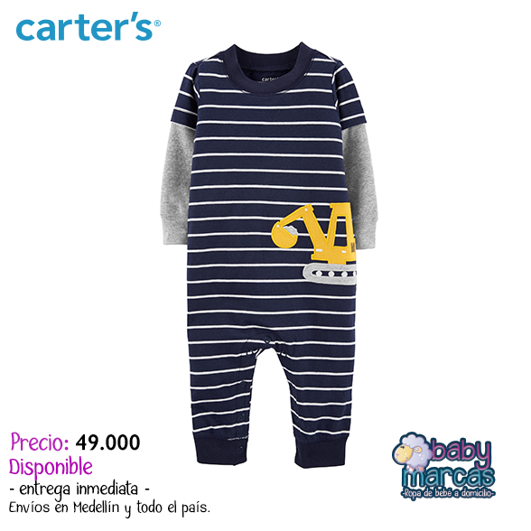 Striped Construction Truck Jumpsuit