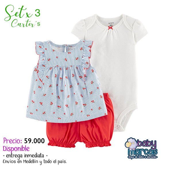 Set X 3 Piezas Flores
