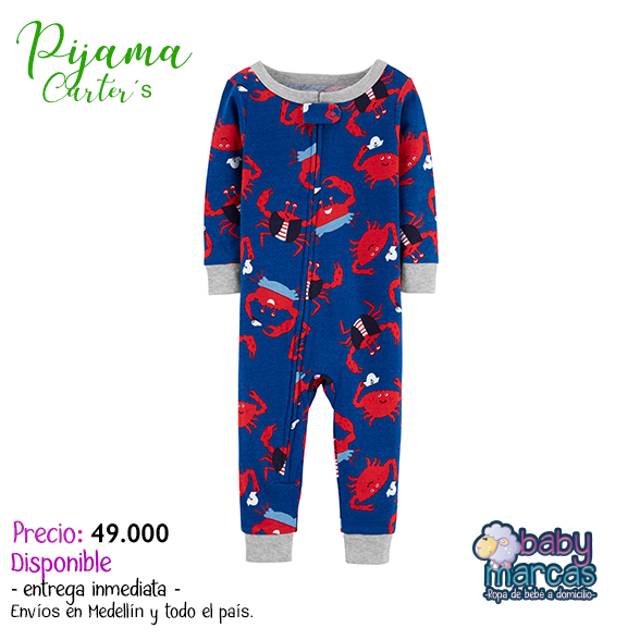 Pijama Entera Sin Pies Cangrejos