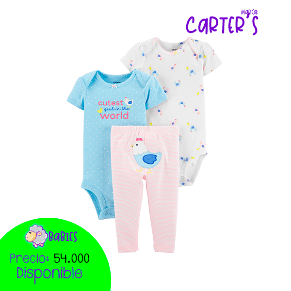 Set x 3 piezas gallinita