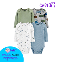 Set x 4 mamelucos M/L carritos