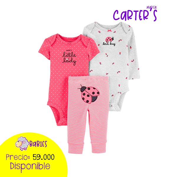 Set x 3 Piezas mariquita