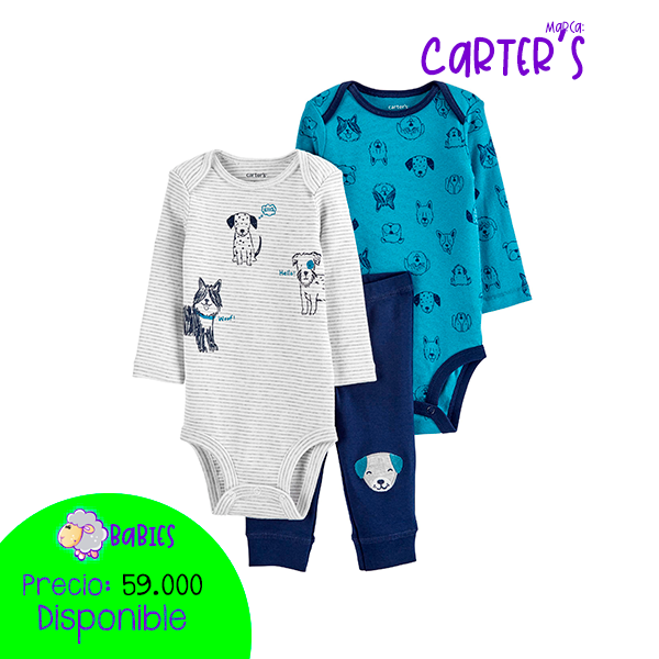 Set X 3 Piezas perritos