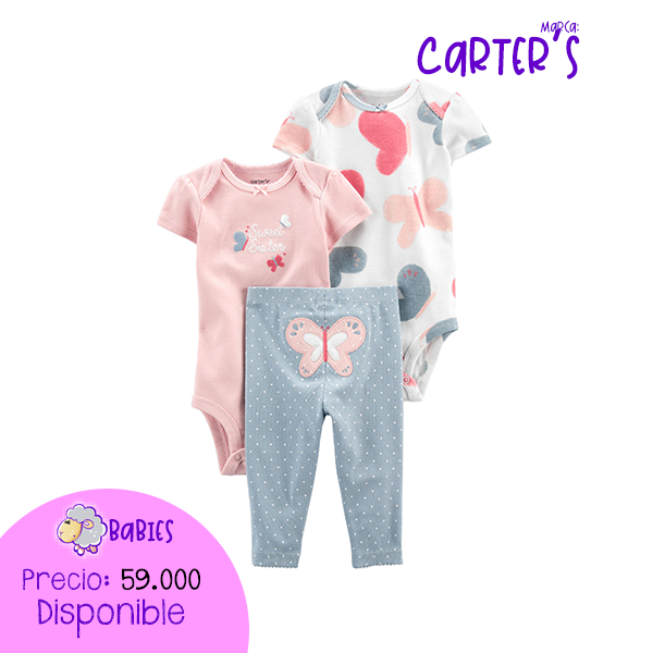 Set x 3 piezas mariposas