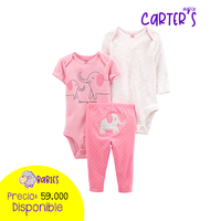 Set x 3 piezas elefantes rosa
