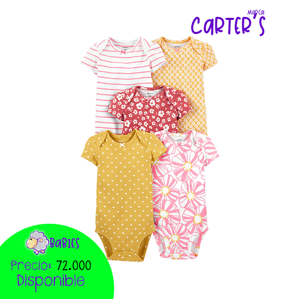 Set x 5 bodies M/C flores