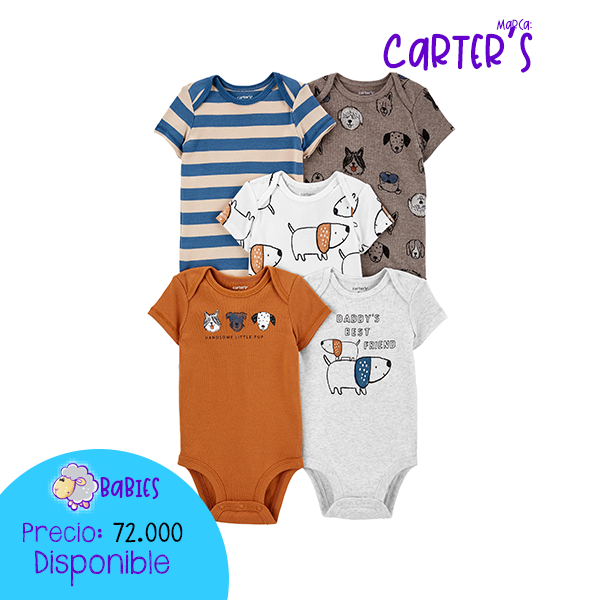 Set x 5 bodies M/C perritos