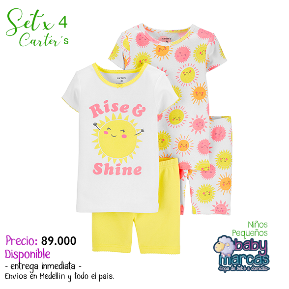 Set X 4 Piezas Pijamas Solecitos