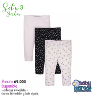 Set X 3 Leggings Princesas Gerber