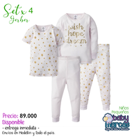 Set X 4 Piezas Pijamas Estrellitas Gerber