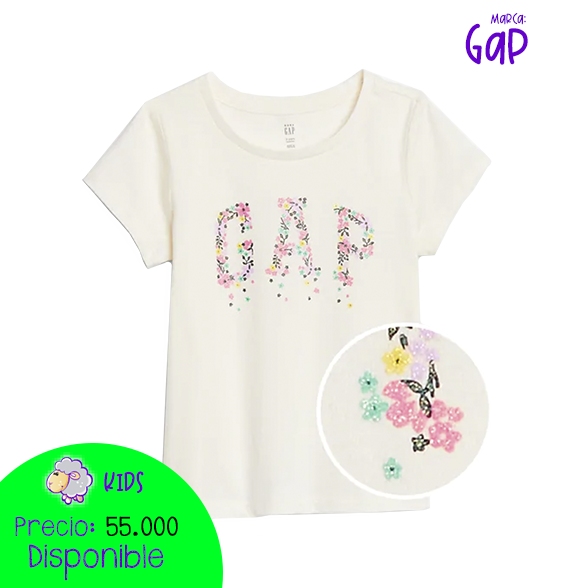 Camiseta con logo Gap de Flores