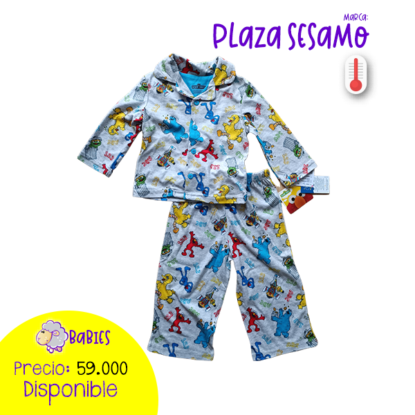 Pijama dos piezas térmica Plaza Sésamo