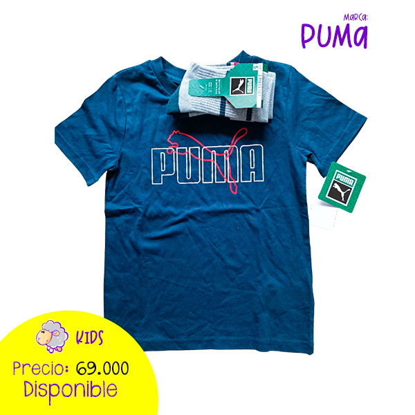 Camiseta azul Puma + medias