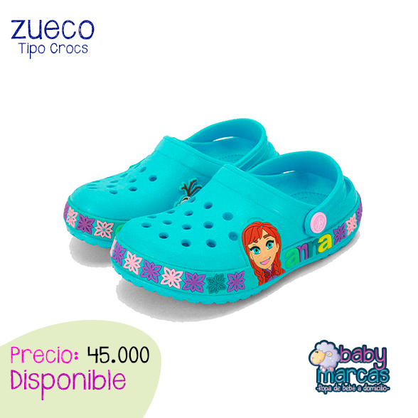 Zapato tipo Crocs Frozen Azul