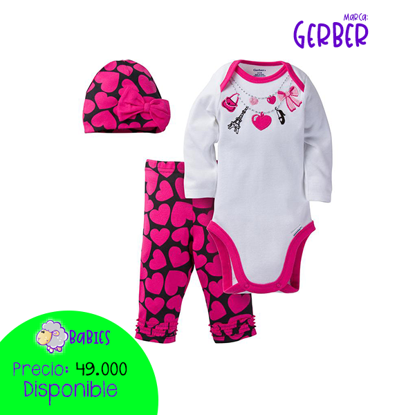 Set x 3 piezas corazones